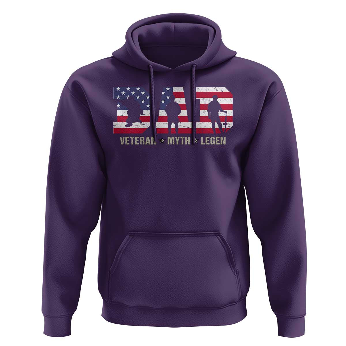 Veteran Dad The Myth Legend Hoodie Cool Father's Day Military Gifts 4th of July