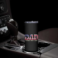 Veteran Dad The Myth Legend Skinny Tumbler Cool Father's Day Military Gifts 4th of July