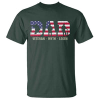 Veteran Dad The Myth Legend T Shirt Cool Father's Day Military Gifts 4th of July