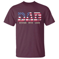 Veteran Dad The Myth Legend T Shirt Cool Father's Day Military Gifts 4th of July