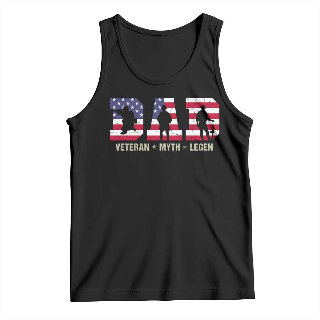 Veteran Dad The Myth Legend Tank Top Cool Father's Day Military Gifts 4th of July