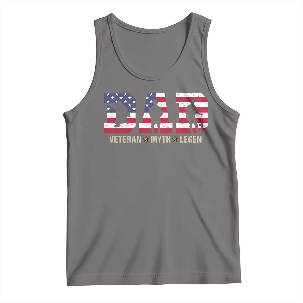 Veteran Dad The Myth Legend Tank Top Cool Father's Day Military Gifts 4th of July