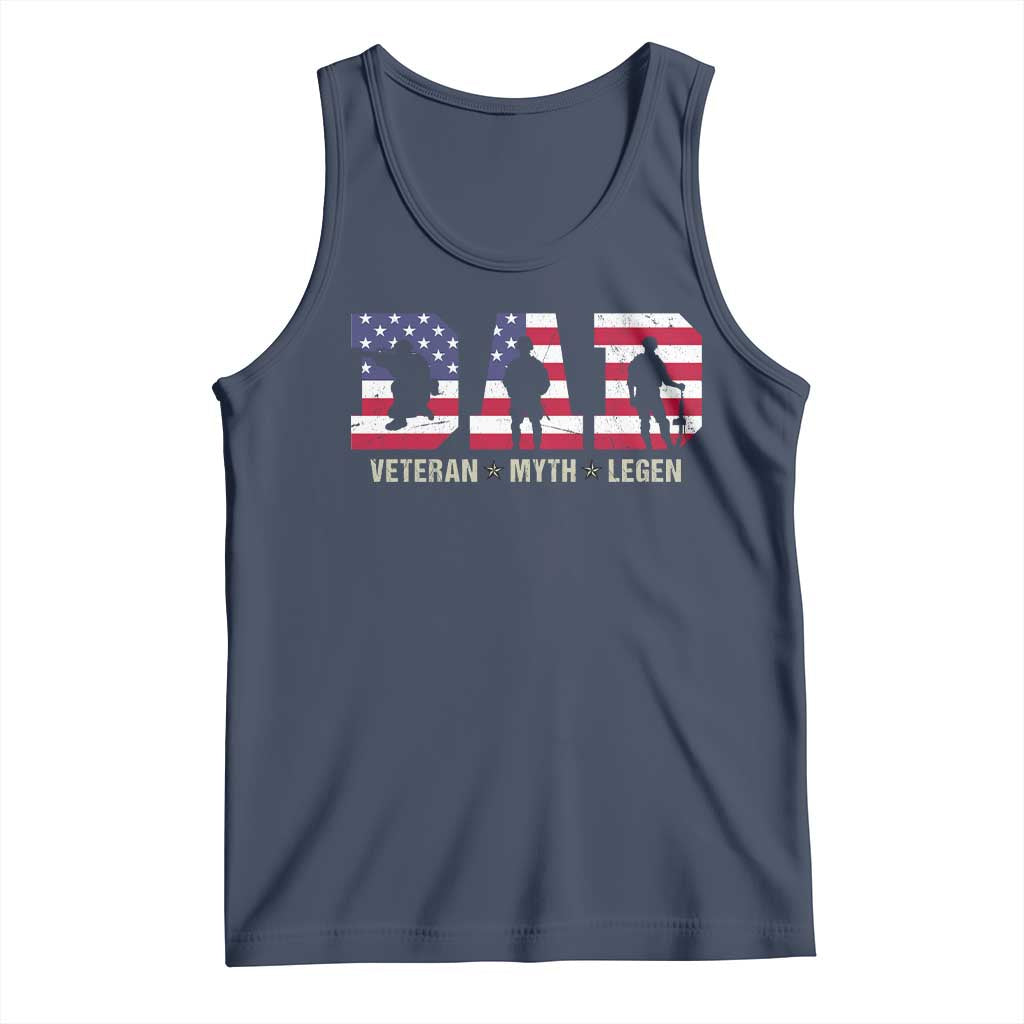 Veteran Dad The Myth Legend Tank Top Cool Father's Day Military Gifts 4th of July