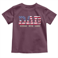 Veteran Dad The Myth Legend Toddler T Shirt Cool Father's Day Military Gifts 4th of July