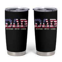 Veteran Dad The Myth Legend Tumbler Cup Cool Father's Day Military Gifts 4th of July