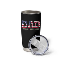 Veteran Dad The Myth Legend Tumbler Cup Cool Father's Day Military Gifts 4th of July