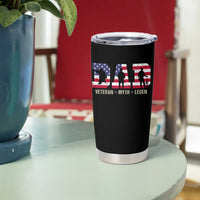 Veteran Dad The Myth Legend Tumbler Cup Cool Father's Day Military Gifts 4th of July