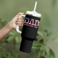 Veteran Dad The Myth Legend Tumbler With Handle Cool Father's Day Military Gifts 4th of July