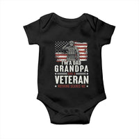 I'm A Dad Grandpa and Veteran Nothing Scares Me Baby Onesie Funny Veteran Dad Grandpa Humor