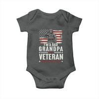 I'm A Dad Grandpa and Veteran Nothing Scares Me Baby Onesie Funny Veteran Dad Grandpa Humor
