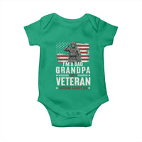 I'm A Dad Grandpa and Veteran Nothing Scares Me Baby Onesie Funny Veteran Dad Grandpa Humor