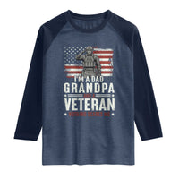 I'm A Dad Grandpa and Veteran Nothing Scares Me Raglan Shirt Funny Veteran Dad Grandpa Humor