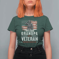 I'm A Dad Grandpa and Veteran Nothing Scares Me T Shirt For Women Funny Veteran Dad Grandpa Humor