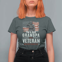I'm A Dad Grandpa and Veteran Nothing Scares Me T Shirt For Women Funny Veteran Dad Grandpa Humor