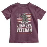 I'm A Dad Grandpa and Veteran Nothing Scares Me Toddler T Shirt Funny Veteran Dad Grandpa Humor