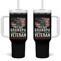 I'm A Dad Grandpa and Veteran Nothing Scares Me Tumbler With Handle Funny Veteran Dad Grandpa Humor
