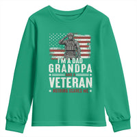 I'm A Dad Grandpa and Veteran Nothing Scares Me Youth Sweatshirt Funny Veteran Dad Grandpa Humor