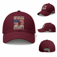 I Have Two Titles Veteran and Grumpy Baseball Cap Funny Veteran Dad Grandpa Humor