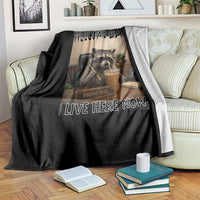 Funny Raccoon School Principal Throw Blanket Welcom Back To School