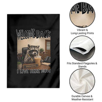 Funny Raccoon School Principal Garden Flag Welcom Back To School