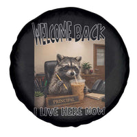 Funny Raccoon School Principal Spare Tire Cover Welcom Back To School