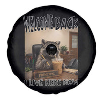 Funny Raccoon School Principal Spare Tire Cover Welcom Back To School