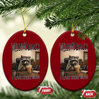 Funny Raccoon School Principal Ceramic Ornament Welcom Back To School