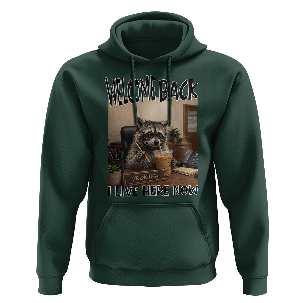 Funny Raccoon School Principal Hoodie Welcom Back To School