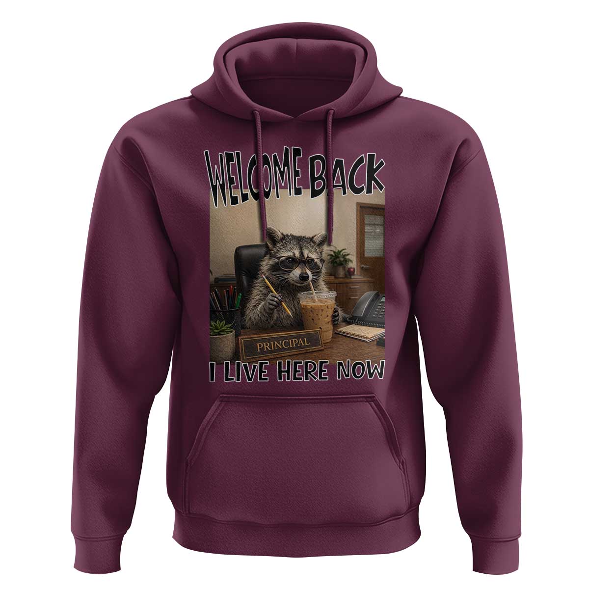 Funny Raccoon School Principal Hoodie Welcom Back To School