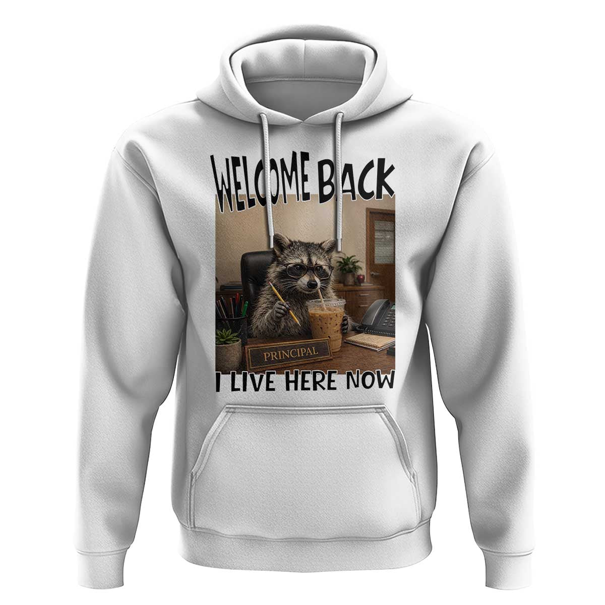 Funny Raccoon School Principal Hoodie Welcom Back To School