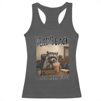 Funny Raccoon School Principal Racerback Tank Top Welcom Back To School
