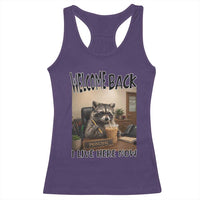 Funny Raccoon School Principal Racerback Tank Top Welcom Back To School
