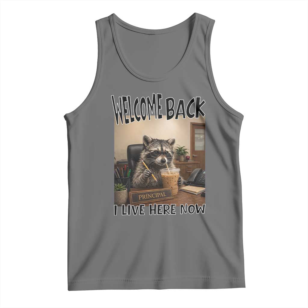 Funny Raccoon School Principal Tank Top Welcom Back To School