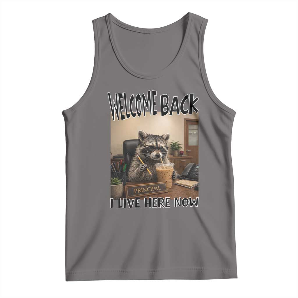 Funny Raccoon School Principal Tank Top Welcom Back To School
