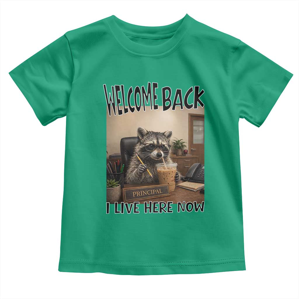 Funny Raccoon School Principal Toddler T Shirt Welcom Back To School
