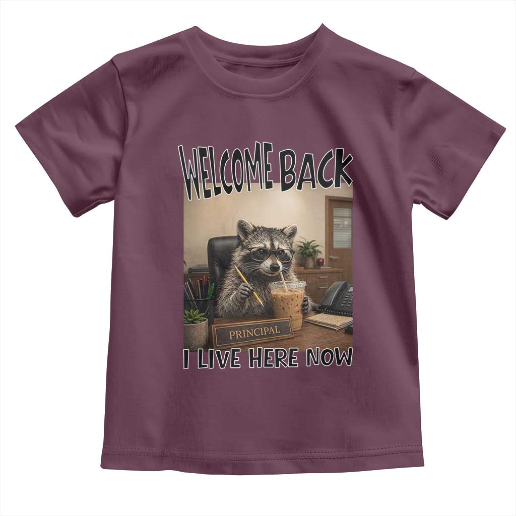Funny Raccoon School Principal Toddler T Shirt Welcom Back To School