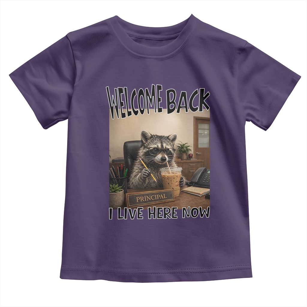 Funny Raccoon School Principal Toddler T Shirt Welcom Back To School