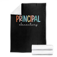 Boho Retro Vintage Elementary Principal Back to School Throw Blanket