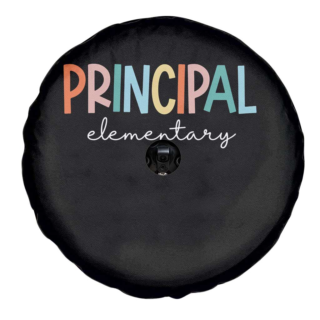 Boho Retro Vintage Elementary Principal Back to School Spare Tire Cover