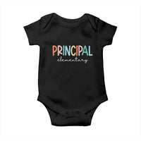 Boho Retro Vintage Elementary Principal Back to School Baby Onesie