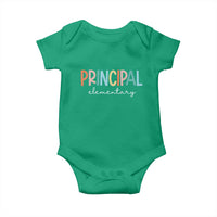 Boho Retro Vintage Elementary Principal Back to School Baby Onesie