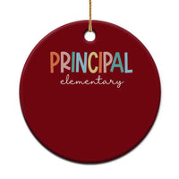 Boho Retro Vintage Elementary Principal Back to School Ceramic Ornament