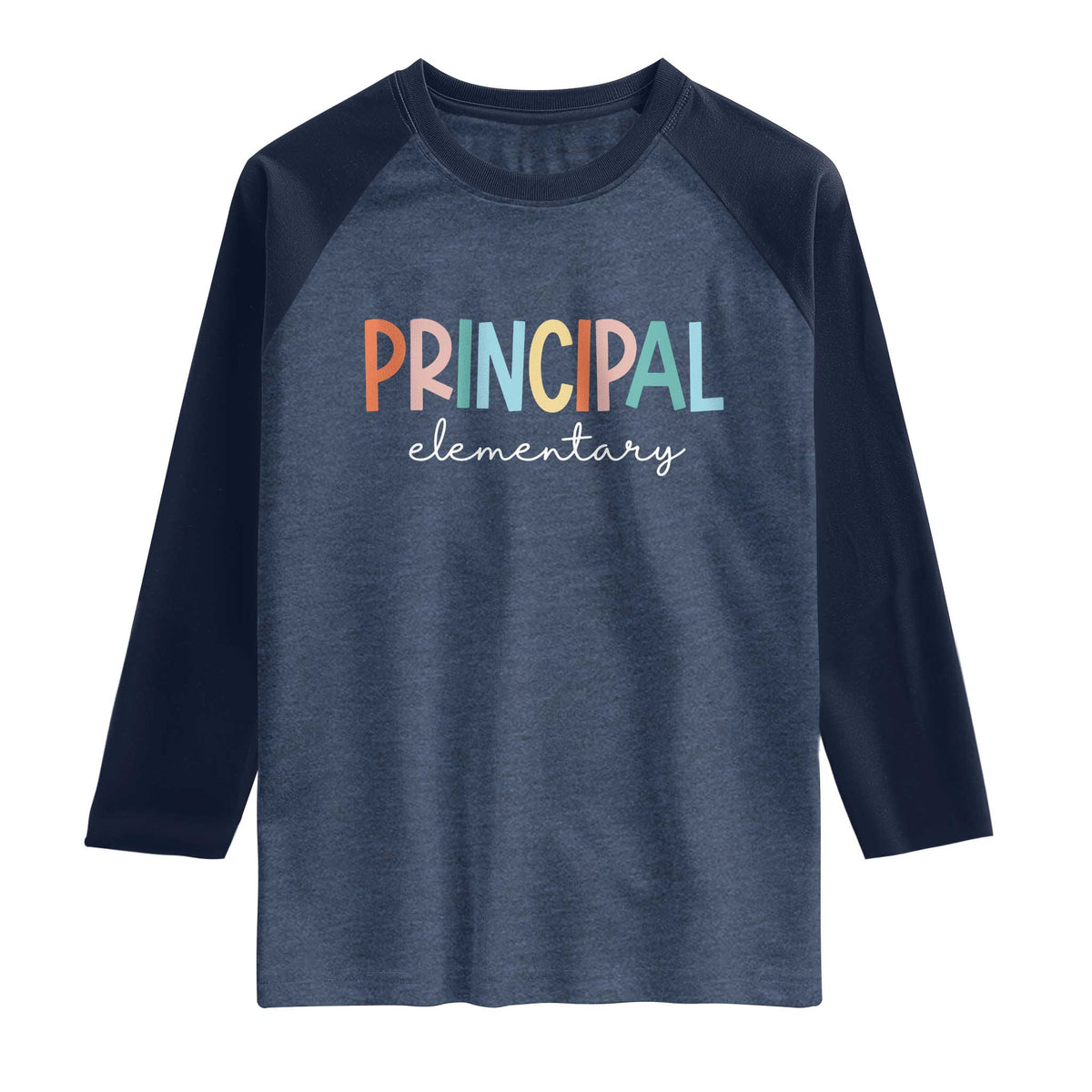 Boho Retro Vintage Elementary Principal Back to School Raglan Shirt