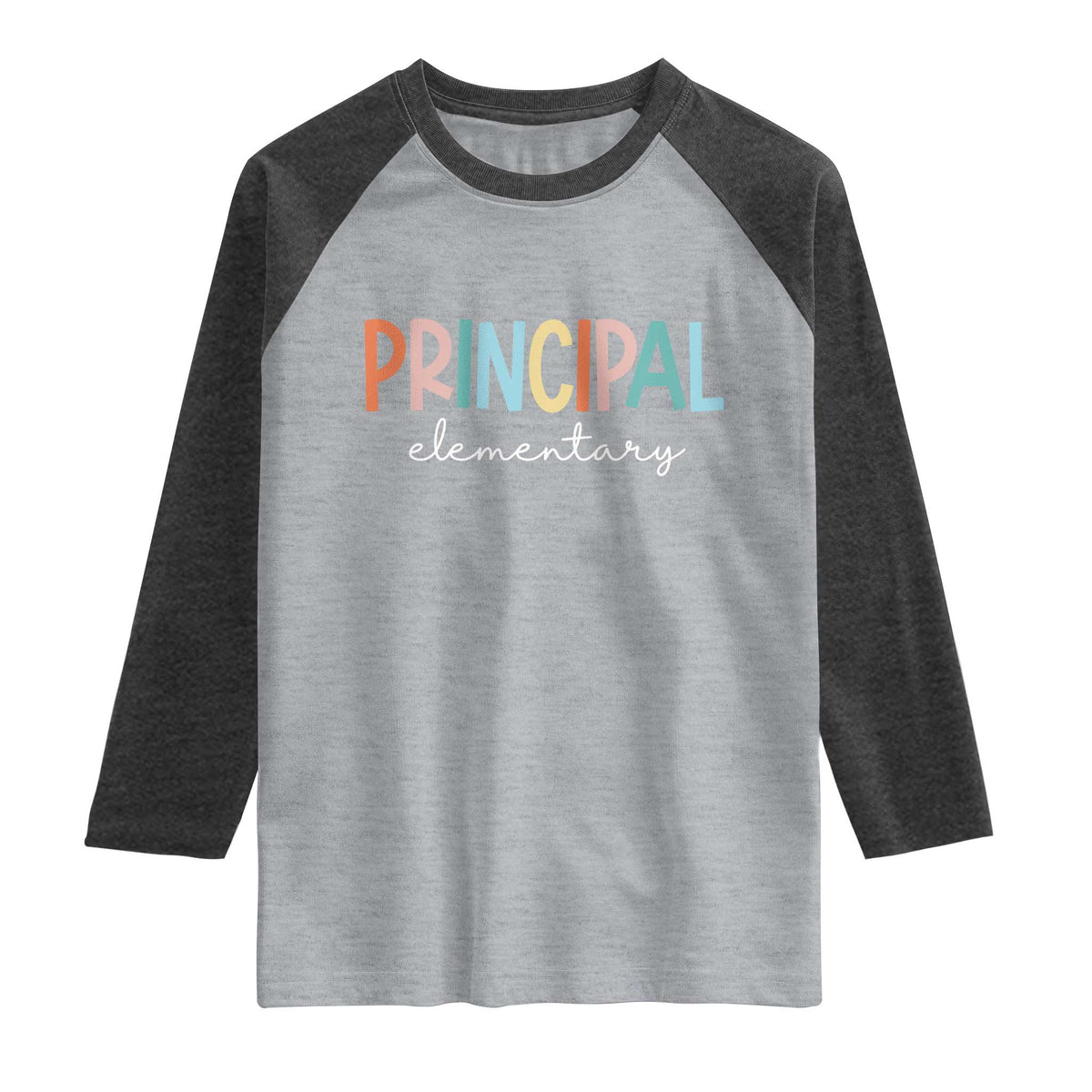 Boho Retro Vintage Elementary Principal Back to School Raglan Shirt
