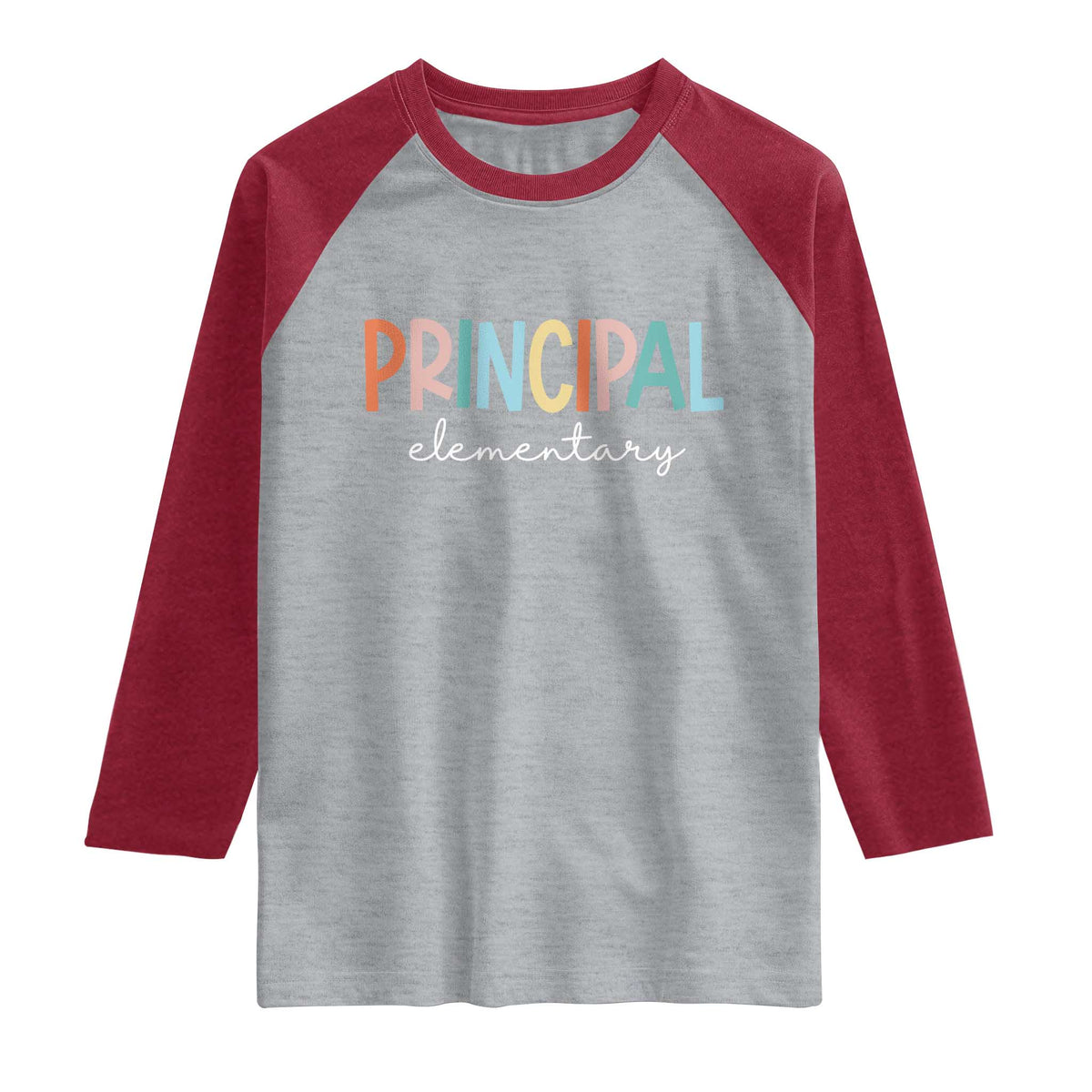 Boho Retro Vintage Elementary Principal Back to School Raglan Shirt