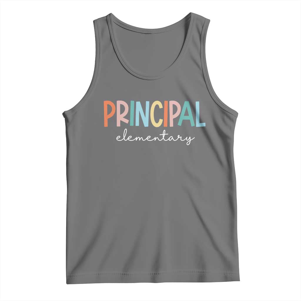 Boho Retro Vintage Elementary Principal Back to School Tank Top