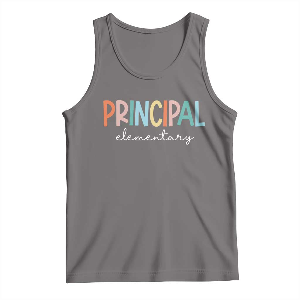 Boho Retro Vintage Elementary Principal Back to School Tank Top