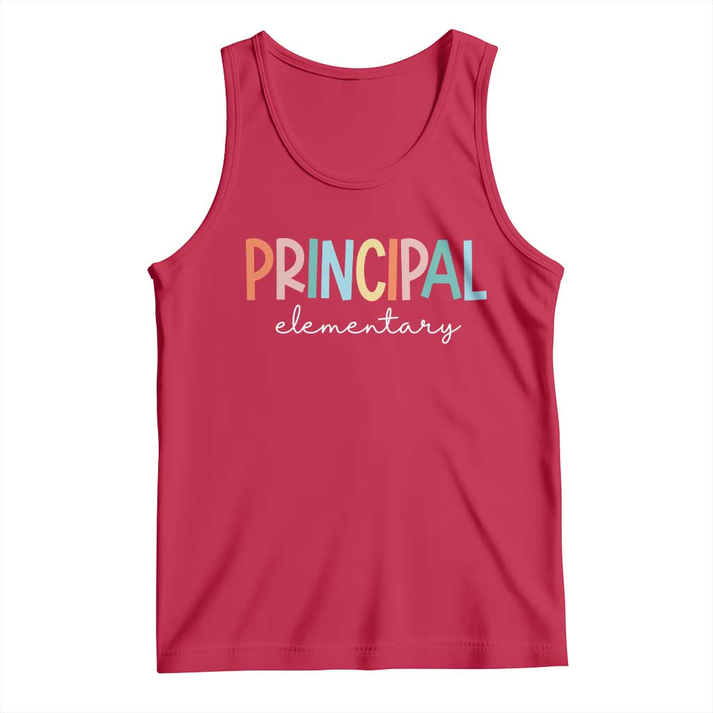 Boho Retro Vintage Elementary Principal Back to School Tank Top