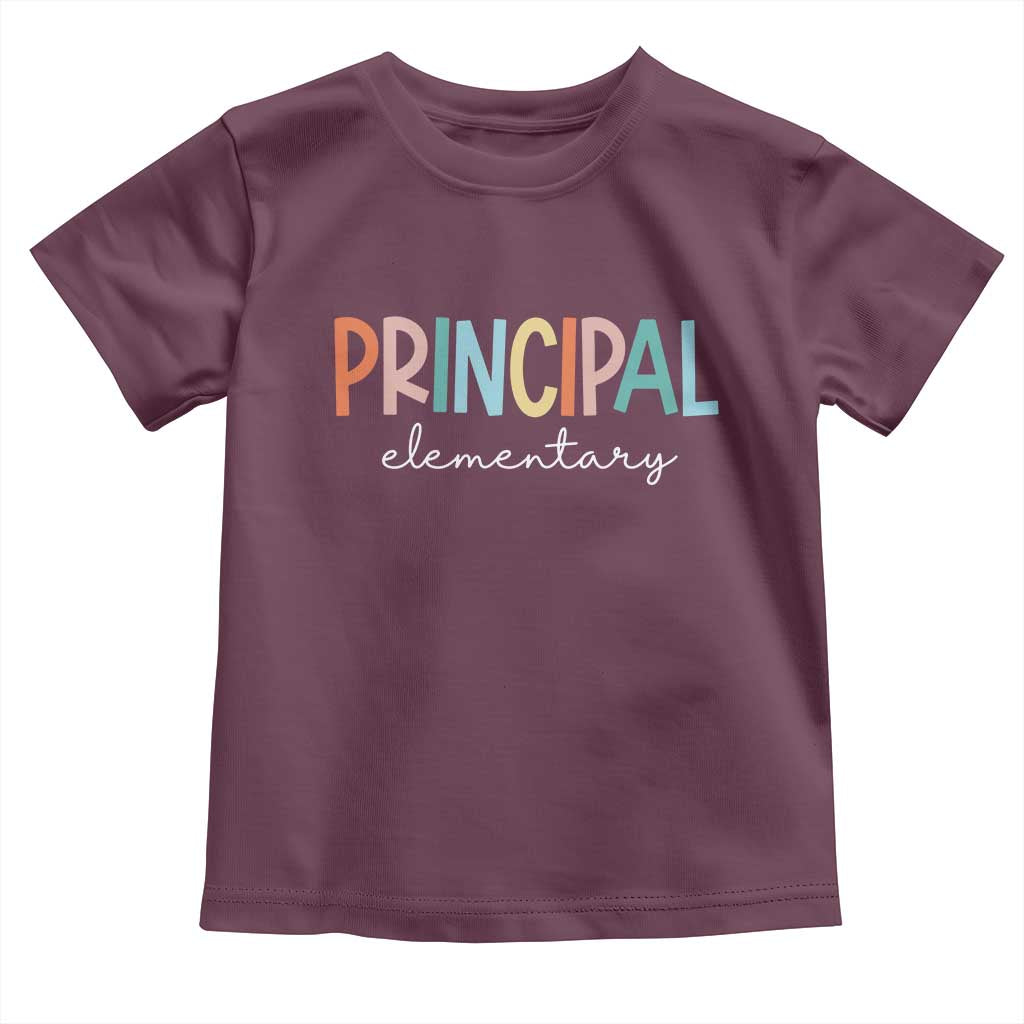 Boho Retro Vintage Elementary Principal Back to School Toddler T Shirt