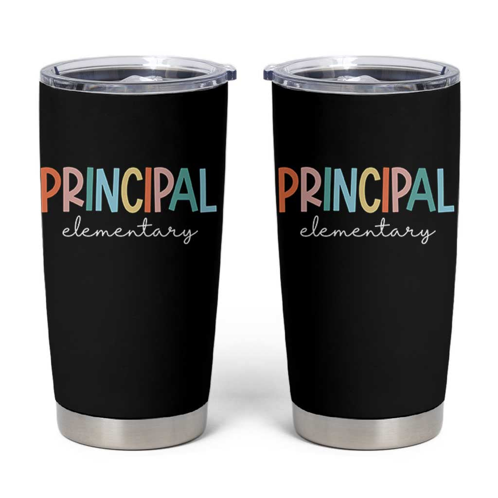 Boho Retro Vintage Elementary Principal Back to School Tumbler Cup
